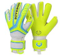 Renegade GK Vulcan Surge Guantes de Portero con Protección Dedo| 3.5+3mm Hyper Grip & 4mm Duratek | Neon Guantes Portero Nino (Talla 9, Niños-Adulto, Roll-Neg Hybrid Cut, Level 3)