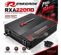Renegade RXA2200D Clase D Mono Amplificador 1 Canal 2200W con Mando a...