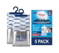 Renew The Life - Absorbentes de humedad para armario, bolsa colgante deshumidificadora, paquete de 5, 16 onzas, absorbente de humedad de aroma original, prevención de olores a humedad, no eléctrico