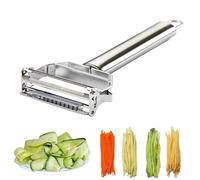 ReNext - Pelador multifunción de acero inoxidable en juliana, pelador de verduras, rallador doble, accesorios de cocina, herramientas de cocina