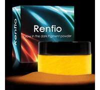 Renfio 3.5oz/100g Glow in The Dark Pigment Powder, pigmento de color de resina en polvo luminoso, pigmento fluorescente para resina epoxi, Slime, pintura acrílica, arte fino, naranja fluorescente