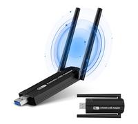 RENGOGA Adaptador WiFi 6E de 5400 Mbps - USB Tri-Band 2.4G/5G/6G, largo alcance, WPA3, Inalámbrico, Para Windows 11/10