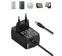 RENGOGA Cargador de Reemplazo 30W para Alexa Echo 3ª/4ª Gen, Echo Show 8/10/15, Echo Show 2ª Gen, Echo Plus 2ª Gen - Cable 1,5 m, Negro