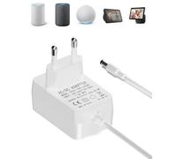 RENGOGA Cargador de Reemplazo 30W para Alexa Echo 3ª/4ª Gen, Echo Show 8/10/15, Echo Show 2ª Gen, Echo Plus 2ª Gen - Cable 1,5 m, Blanco