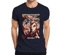 Rengoku Kimetsu no Yaiba Demon Slayer Flammen Sword - Camiseta para hombre, azul marino, XL