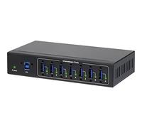 Renkforce 7 Port USB 3.2 Gen 1-Hub (USB 3.0) para industrielle Anwendungen, para Montaje en la Pared Negro