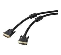 Renkforce Cable DVI DVI-D 24 + 1 polo, conector DVI-D 24 + 1 polo, 20 m, color negro RF-4695150 doble apantallamiento