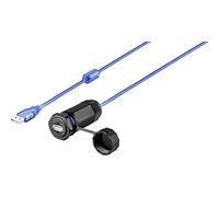 Renkforce Cable USB 2.0 [1 x USB 2.0 Hembra A - 1 x USB 2.0 Hembra A] con Tapa Protectora