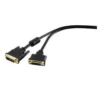 Renkforce DVI-D RF-4212198 - Cable alargador DVI (24+1 pines, conector DVI-D de 24+1 pines, 1,80 m), color negro