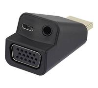 Renkforce RF-4149768 - Adaptador HDMI y VGA (1 Conector HDMI y 1 Conector VGA Hembra de 3,5 mm), Color Negro