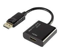 Renkforce RF-4222524 - Adaptador DisplayPort/HDMI (1 Conector DisplayPort y 1 Conector HDMI), Color Negro Dorado
