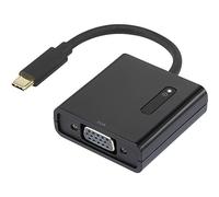 Renkforce RF-4472889 - Adaptador USB/VGA (1 Conector USB-C™ Macho a 1 VGA Hembra, contactos Dorados de 15 cm), Color Negro