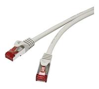 Renkforce RF-4724268 - Cable de Red RJ45 (Cat. 6 S/FTP, 10,00 m, con Protector de Nariz de Bloqueo, Cuenta de Conectores Dorados)