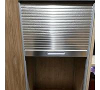 RENLXFI Puerta De Persiana De Gabinete Plateado, Puertas Corredizas De Armario Desplegables con Rieles Guía Y Manija, Puerta De Reemplazo De Armarios(40x50cm/16x20in)