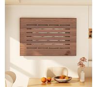 RENLXFI Tapa Contador Cubierta Hueca De Madera para Panel Eléctrico, Abatible hacia Arriba, Decoración para Caja Interruptores Oculta, Cubierta para Caja Fusibles(Brown,60x40 cm (23.6x15.7in))