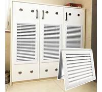 RENLXFI Trampilla Pladur Cubierta De Ventilación para Puerta De Armario, Rejilla De Ventilación De Dos Caras De Aluminio De Tamaños Personalizados, Color Blanco(12x18in (30x46cm))