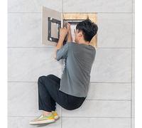 RENLXFI Trampilla Pladur Puerta De Acceso De Plomería para Ducha para Azulejos, Paneles De Acceso De Metal, Revestimiento Orificios Techo Pared Alta Resistencia(110x85cm(43.3"x33.5"))