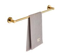 Renmlion Toalla Rail 40cm 50cm 60cm 70cm 80cm Toalla de Toalla de baño de Acero Inoxidable Estante de Barra de Toalla montada en la Pared Varilla de Acabado Pulido para Hardware y Cocina, Oro(30cm)