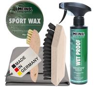 RENNER XXL Meindl - Kit de cuidado de zapatos premium para botas - Sportwax e impermeabilizante - a prueba de humedad para cuero, nobuck y zapatos de exterior - Kit completo de cuidado