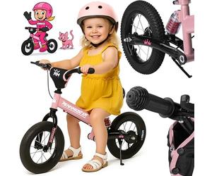RENNMEISTER® Bicicleta sin Pedales, Infantil Bici Equilibrio, 3 4 5 Años, Juguetes Niños, Regalos Niña Niño, Sillín Ajustable, Carga 50Kg, Freno Neumáticos