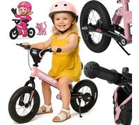 RENNMEISTERŽ Bicicleta sin Pedales, Infantil Bici Equilibrio, 3 4 5 Ańos, Juguetes Nińos, Regalos Nińa Nińo, Sillín Ajustable, Carga 50Kg, Freno Neumáticos