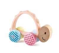 Hape Sonajero Tortuga Turbo | Coche de Juguete con Sonajero para Bebés | Hecho de Material de Arroz