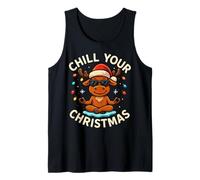 Reno Alce Xmas adviento Feliz Navidad Regalo Divertida Yoga Camiseta sin Mangas