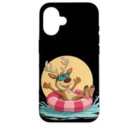 Reno de diversión acuática con Anillo de Piscina para los Amantes de Las Vacaciones de Navidad Carcasa para iPhone 16