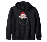 Reno en un bolsillo divertido Navidad Adolescentes Santa Claus Navidad Sudadera con Capucha