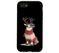 Reno Genial con Cuernos y Gafas de Realidad Virtual para los Amantes de los Auriculares Carcasa para iPhone SE (2020) / 7/8