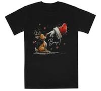 Reno Granjero De Boop Santa Kids Black tee Camiseta De Manga Corta para Niños Kids Black tee Children Short Sleeve T-Shirt