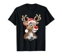 Reno Rudolph Navidad Feliz Navidad Santa Claus Ren Camiseta