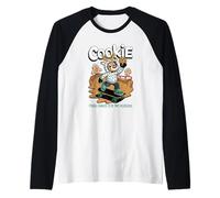 Reno Skateboarding Cookie Navidad Vacaciones Diversión Camiseta Manga Raglan