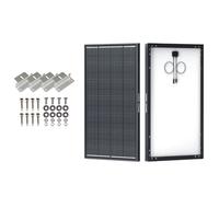 Renogy Panel solar ShadowFlux de 200 W antisombreado tipo N, módulo fotovoltaico de 200 W, 12 V, 25%, panel solar de alta eficiencia + 4 Piezas con Tuercas y Pernos Juego de Soportes en Z
