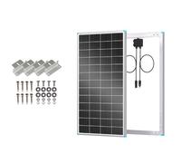 Renogy Panel solar tipo N de 200 W, 16 BB, 24 V, 200 W, panel solar 25% de alta eficiencia + 4 Piezas con Tuercas y Pernos Juego de Soportes en Z
