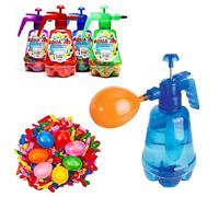 Renopfect Bomba De Globo De Agua 1.5 L Botella Con Hinchador Globos De Agua Bomba De Globo De Agua De Aire Con 500 Globos De Agua,inflador De Globos De Aire Y Agua,botella De Spray Para Niños,juegos D