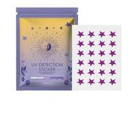 Renopfect Calcomanías Detectores de UV - 24 Unidades De Recordatorio Solar,Resistentes Al Sudor Para Rostro Y Cuerpo