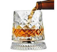Renopfect Copa de Vino,Vaso Transparente Con Rotación De 360 Grados Para Bebidas | Vasos Para Cóctel Old Fashioned - Para Padre Hombre Papá Esposo En Fiestas Con Bebida Navidad Cumpleaños Y Días