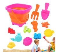 Renopfect Cubo De Playa,Juego de Palas y Rastrillos para Niños - Interactiva Juguetes Infantiles Accesorios Excavación Juegos Exteriores Vacaciones Verano Familiar Divertido