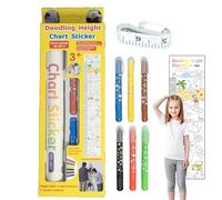 Renopfect Medición de altura para niños para pared, gráfico de altura para la pared | Gobernante de altura de garabatos - Herramienta de medición de crecimiento interactivo decorativo para la sala de