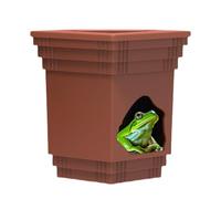 Renopfect Plato de Comida para Reptiles - Cuencos Alimento Agua Tortuga, Ornamento Acuario | Zona de Asolación Diseño de Paisaje Simulado Decoración para Anfibios Sapos Cornudos Arañas Serpientes