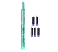 Renopfect Pluma Estilográfica Recargable, Estilográfica Retráctil con 5 Cartuchos de Tinta, Punta Fina 0.5 mm para Caligrafía, Tomar Apuntes, Dibujar y Bocetar