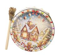 Renopfect Tambores Chamánicos Siberianos, Tambores Chamánicos Navideños,Tambor chamánico de música espiritual hecho a mano - Instrumento espiritual atractivo para el hogar, el área de trabajo y