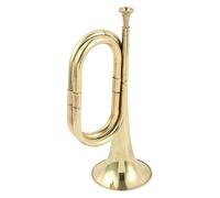 Renopfect Trompeta de trompeta, corneta dorada - Trompeta de bolsillo - Instrumentos de viento metálico, trompeta de juguete dorada para orquesta, actuaciones en ambiente festival para principiantes