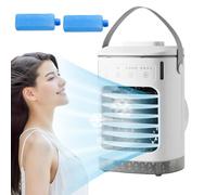 Renopfect Ventilador Climatizador Tipo Aire Acondicionado | Ventilador Personal de Aire Fresco | Recargable Silencioso con Temporizador 4 Velocidades para Dormitorio Oficina Mesilla