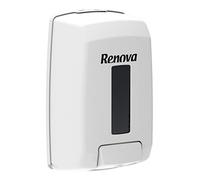 Renova Dispensador Jabón, Soporte Color Blanco, Polímero ABS Anti-Choque, Capacidad 1 litro