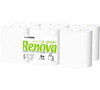 Renova Green Bobina Secamanos, 6 Bobinas de 115 metros, Papel Blanco 2 Capas, Certificado Ecolabel