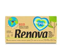 RENOVA Pañuelos Faciales Recycled, Cajita de 70 pañuelos, Papel Reciclado | Renova Pañuelos Faciales Renova Recycled, Cajita de 70 pañuelos, Papel Reciclado, 3 Capas, Certificado FSC® y Ecolabel