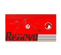 RENOVA Pañuelos Faciales Red Label, Triple Capa, 80 Pañuelos, Rojo | 80 pañuelos por caja, triple capa, capa exterior roja, 22,5 x 21 cm, sin perfume