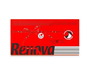 RENOVA Pañuelos Faciales Red Label, Triple Capa, 80 Pañuelos, Rojo | 80 pañuelos por caja, triple capa, capa exterior roja, 22,5 x 21 cm, sin perfume